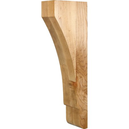 HARDWARE RESOURCES 3" Wx6"Dx18"H Rubberwood Minimalist Corbel CORZ-3RW